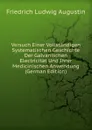 Versuch Einer Vollstandigen Systematischen Geschichte Der Galvanischen Electricitat Und Ihrer Medicinischen Anwendung (German Edition) - Friedrich Ludwig Augustin