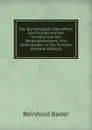 Das Bundesgesetz Betreffend Die Zivilrechtlichen Verhaltnisse Der Niedergelassenen Und Aufenthalter in Der Schweiz (German Edition) - Reinhold Bader