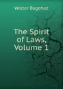 The Spirit of Laws, Volume 1 - Walter Bagehot