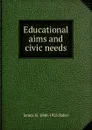 Educational aims and civic needs - James H. 1848-1925 Baker