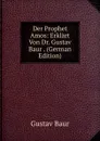 Der Prophet Amos: Erklart Von Dr. Gustav Baur . (German Edition) - Gustav Baur