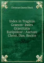 Index in Tragicos Graecos: Index Graecitatis Euripideae / Auctore Christ. Dan. Beckio - Christian Daniel Beck