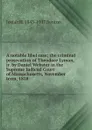 A notable libel case; the criminal prosecution of Theodore Lyman, jr. by Daniel Webster in the Supreme Judicial Court of Massachusetts, November term, 1828 - Josiah H. 1843-1917 Benton