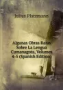 Algunas Obras Raras Sobre La Lengua Cumanagota, Volumes 4-5 (Spanish Edition) - Julius Platzmann