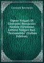 Opere Volgari Di Giovanni Boccaccio: Ninfale Fiesolano. Lettere Volgari Incl. 