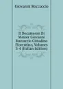 Il Decameron Di Messer Giovanni Boccaccio Cittadino Fiorentino, Volumes 3-4 (Italian Edition) - Boccaccio Giovanni