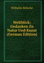Weltblick: Gedanken Zu Natur Und Kunst (German Edition) - Wilhelm Bolsche