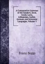 A Comparative Grammar of the Sanskrit, Zend, Greek, Latin, Lithuanian, Gothic, German, and Sclavonic Languages, Volume 3 - Franz Bopp