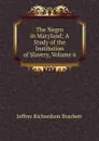 The Negro in Maryland: A Study of the Institution of Slavery, Volume 6 - Jeffrey Richardson Brackett