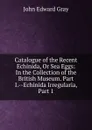 Catalogue of the Recent Echinida, Or Sea Eggs: In the Collection of the British Museum. Part I.--Echinida Irregularia, Part 1 - John Edward Gray