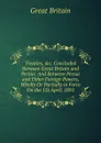 Treaties, .c. Concluded Between Great Britain and Persia: And Between Persia and Other Foreign Powers, Wholly Or Partially in Force On the 1St April, 1891 - Great Britain
