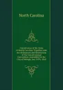 Constitution of the State of North-Carolina: Together with the Ordinances and Resolutions of the Constitutional Convention, Assembled in the City of Raleigh, Jan. 14Th, 1868 - North Carolina