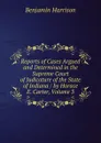 Reports of Cases Argued and Determined in the Supreme Court of Judicature of the State of Indiana / by Horace E. Carter, Volume 3 - Benjamin Harrison