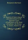 Reports of Cases Argued and Determined in the Supreme Court of Judicature of the State of Indiana / by Horace E. Carter, Volume 55 - Benjamin Harrison