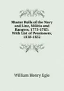 Muster Rolls of the Navy and Line, Militia and Rangers, 1775-1783: With List of Pensioners, 1818-1832 - William Henry Egle