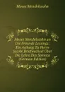 Moses Mendelssohn an Die Freunde Lessings: Ein Anhang Zu Herrn Jacobi Briefwechsel Uber Die Lehre Des Spinoza (German Edition) - Moses Mendelssohn