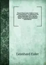 Theoria Motus Lunae: Exhibens Omnes Eius Inaequalitates : In Additamento Hoc Idem Argumentum Aliter Tractatur Simulque Ostenditur Quemadmodum Motus . Ad Calculum Reuocari Possit (Latin Edition) - Leonhard Euler