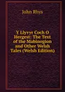 Y Llyvyr Coch O Hergest: The Text of the Mabinogion and Other Welsh Tales (Welsh Edition) - John Rhys