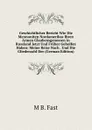 Geschichtlicher Bericht Wie Die Mennoniten Nordamerikas Ihren Armen Glaubensgenossen in Russland Jetzt Und Fruher Geholfen Haben: Meine Reise Nach . Und Die Gliederzahl Der (German Edition) - M B. Fast