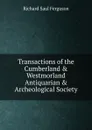 Transactions of the Cumberland . Westmorland Antiquarian . Archeological Society - Richard Saul Ferguson