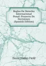 Reglas De Derecho Internacional Penal: Proyecto De Decisiones (Spanish Edition) - David Dudley Field