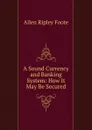 A Sound Currency and Banking System: How It May Be Secured - Foote Allen Ripley