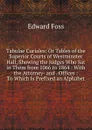 Tabulae Curiales: Or Tables of the Superior Courts of Westminster Hall, Showing the Judges Who Sat in Them from 1066 to 1864 : With the Attorney- and . Offices : To Which Is Prefixed an Alphabet - Edward Foss