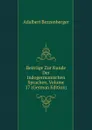Beitrage Zur Kunde Der Indogermanischen Sprachen, Volume 17 (German Edition) - Adalbert Bezzenberger