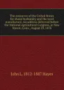 The resources of the United States for sheep husbandry and the wool manufacture. An address delivered before the National Agricultural Congress, at New Haven, Conn., August 29, 1878 - John L. 1812-1887 Hayes