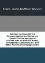 Palmoni: An Essay On the Chronographical and Numerical Systems in Use Among the Ancient Jews. to Which Is Added, an Appendix, Containing an . and Other Ancient Chronographies Etc - Francis John Bodfield Hooper
