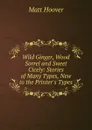 Wild Ginger, Wood Sorrel and Sweet Cicely: Stories of Many Types, New to the Printer.s Types - Matt Hoover