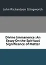 Divine Immanence: An Essay On the Spiritual Significance of Matter - John Richardson Illingworth