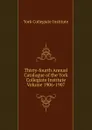 Thirty-fourth Annual Catalogue of the York Collegiate Institute Volume 1906-1907 - York Collegiate Institute