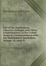 List of the Institutions, Libraries, Colleges, and Other Establishments in the United States in Correspondence with the Smithsonian Institution, Volume 10,.issue 9 - Smithsonian Institution