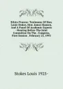 Ethics Process: Testimony Of Hon. Louis Stokes, Hon. James Hansen, And A Panel Of Academic Experts : Hearing Before The Joint Committee On The . Congress, First Session . February 25, 1993 - Stokes Louis 1925-