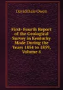 First- Fourth Report of the Geological Survey in Kentucky Made During the Years 1854 to 1859, Volume 4 - David Dale Owen