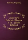 Codex juris Bohemici Volume 4 pt.1 (Latin Edition) - Bohemia (Kingdom)