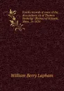 Family records of some of the descendents sic of Thomas Besbedge (Bisbee) of Scituate, Mass., in 1634 - William Berry Lapham
