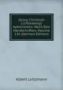 Georg Christoph Lichtenbergs Aphorismen: Nach Den Handschriften, Volume 136 (German Edition) - Albert Leitzmann