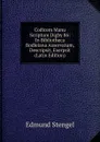Codicem Manu Scriptum Digby 86: In Bibliotheca Bodleiana Asservatum, Descripsit, Exerpsit (Latin Edition) - Edmund Stengel