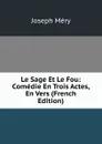 Le Sage Et Le Fou: Comedie En Trois Actes, En Vers (French Edition) - Méry Joseph