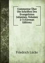 Commentar Uber Die Schriften Des Evangelisten Johannes, Volumes 2-3 (German Edition) - Friedrich Lücke