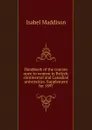 Handbook of the courses open to women in British, continental and Canadian universities. Supplement for 1897 - Isabel Maddison