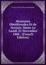 Monnaies Obsidionales Et de Ncessit: Vente Le Lundi 22 Novembre 1886 . (French Edition) - Prosper Dsir Louis Joseph Mailliet