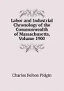 Labor and Industrial Chronology of the Commonwealth of Massachusetts, Volume 1900 - Charles Felton Pidgin