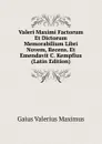 Valeri Maximi Factorum Et Dictorum Memorabilium Libri Novem, Recens. Et Emendavit C. Kempfius (Latin Edition) - Gaius Valerius Maximus