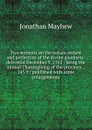 Two sermons on the nature, extent and perfection of the divine goodness: delivered December 9, 1762 : being the annual Thanksgiving of the province, . 145.9 : published with some enlargements - Jonathan Mayhew