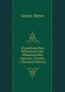 Etymologisches Worterbuch Der Albanesischen Sprache, Volume 1 (German Edition) - Gustav Meyer