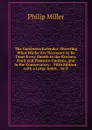 The Gardeners Kalendar: Directing What Works Are Necessary to Be Done Every Month in the Kitchen, Fruit and Pleasure-Gardens, and in the Conservatory: . Fifth Edition; with a Large Index, . by P - Philip Miller