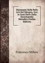 Dizionario Delle Belle Arti Del Disegno, Estr. in Gran Parte Dalla Enciclopedia Metodica (Italian Edition) - Francesco Milizia